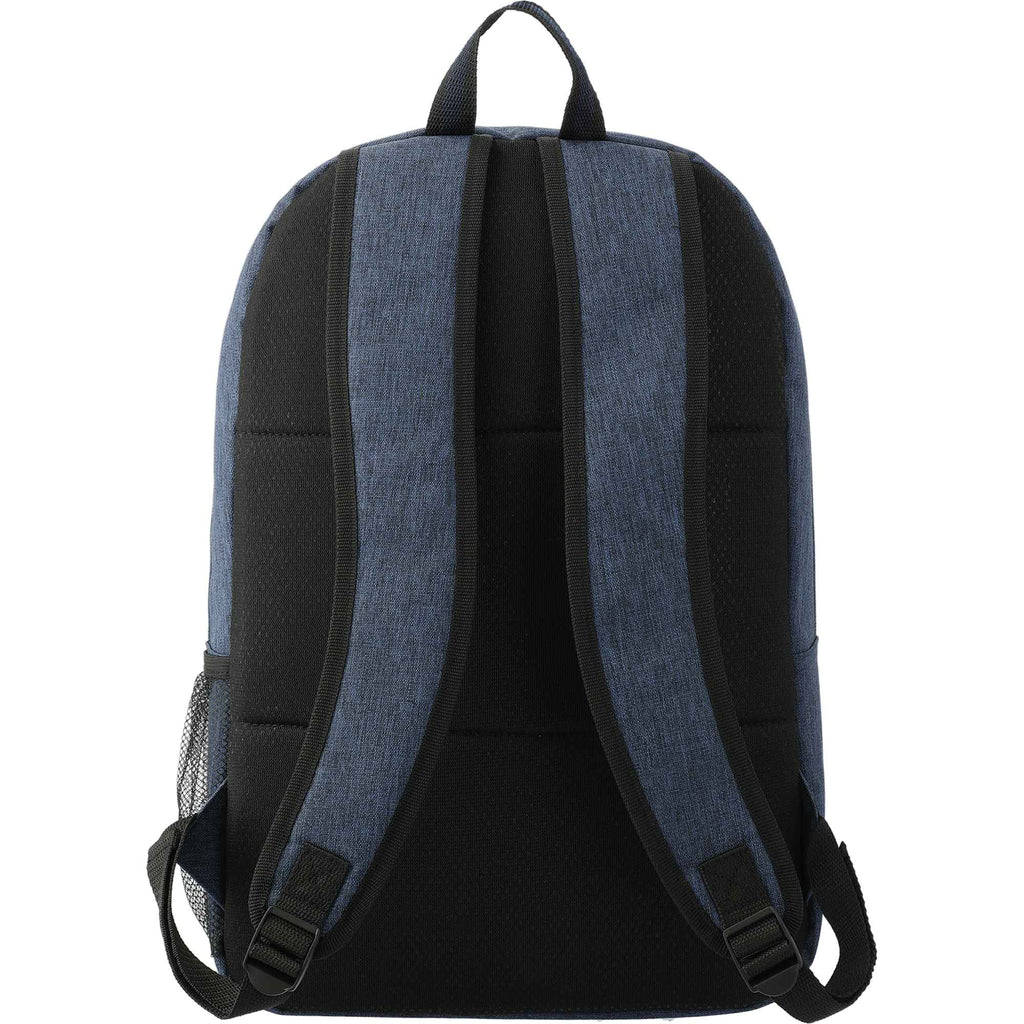 Graphite Deluxe Laptop Backpack with Tablet Pocket, 15.6 Inch Embroidery - Navy - Back