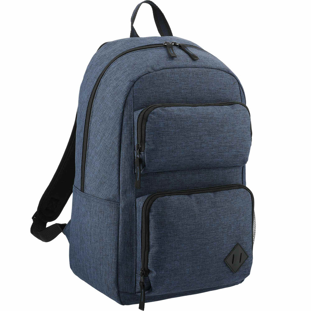Graphite Deluxe Laptop Backpack with Tablet Pocket, 15.6 Inch - Navy - Right Angle 2