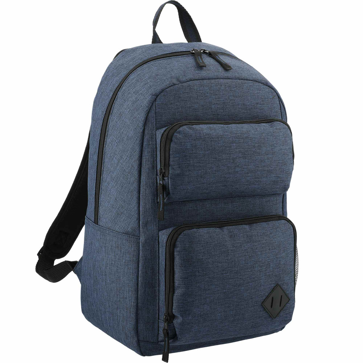 Graphite Deluxe Laptop Backpack with Tablet Pocket, 15.6 Inch - Navy - Right Angle 2