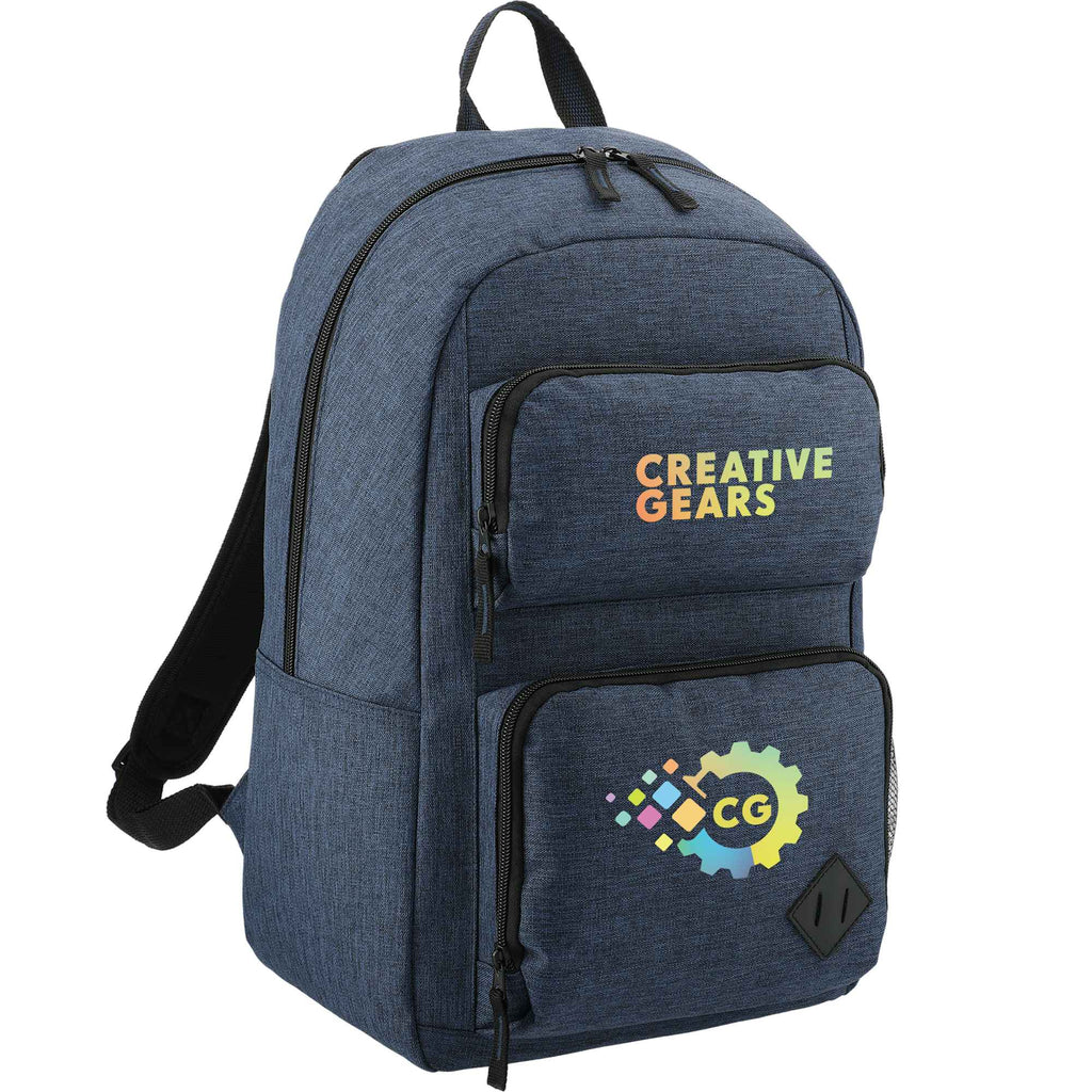 Graphite Deluxe Laptop Backpack with Tablet Pocket, 15.6 Inch - Navy - Right Angle
