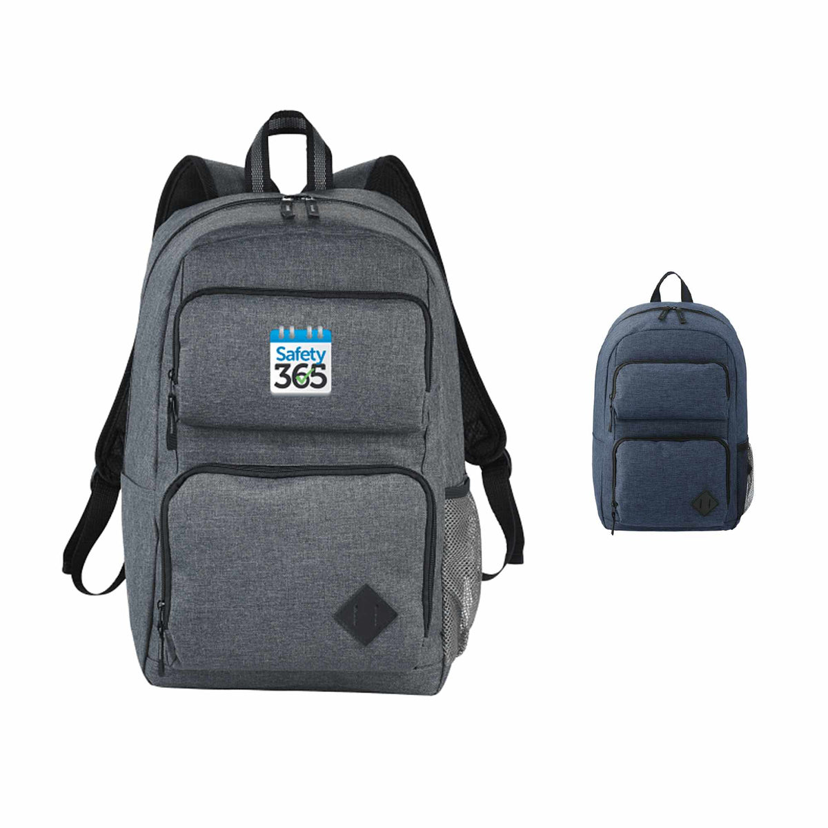 Graphite Deluxe Laptop Backpack with Tablet Pocket, 15.6 Inch Transfer - Charcoal - Front Group