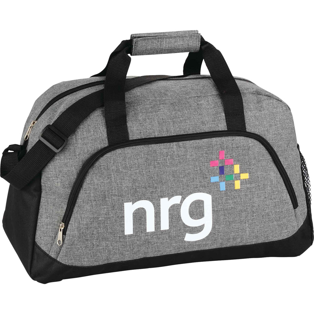 Graphite Heathered Duffel Bag, 18.5 Inches Embroidery - Charcoal - Photo