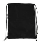 Graphite Recycled Drawstring Bag with Zip Pocket - Graphite - Back