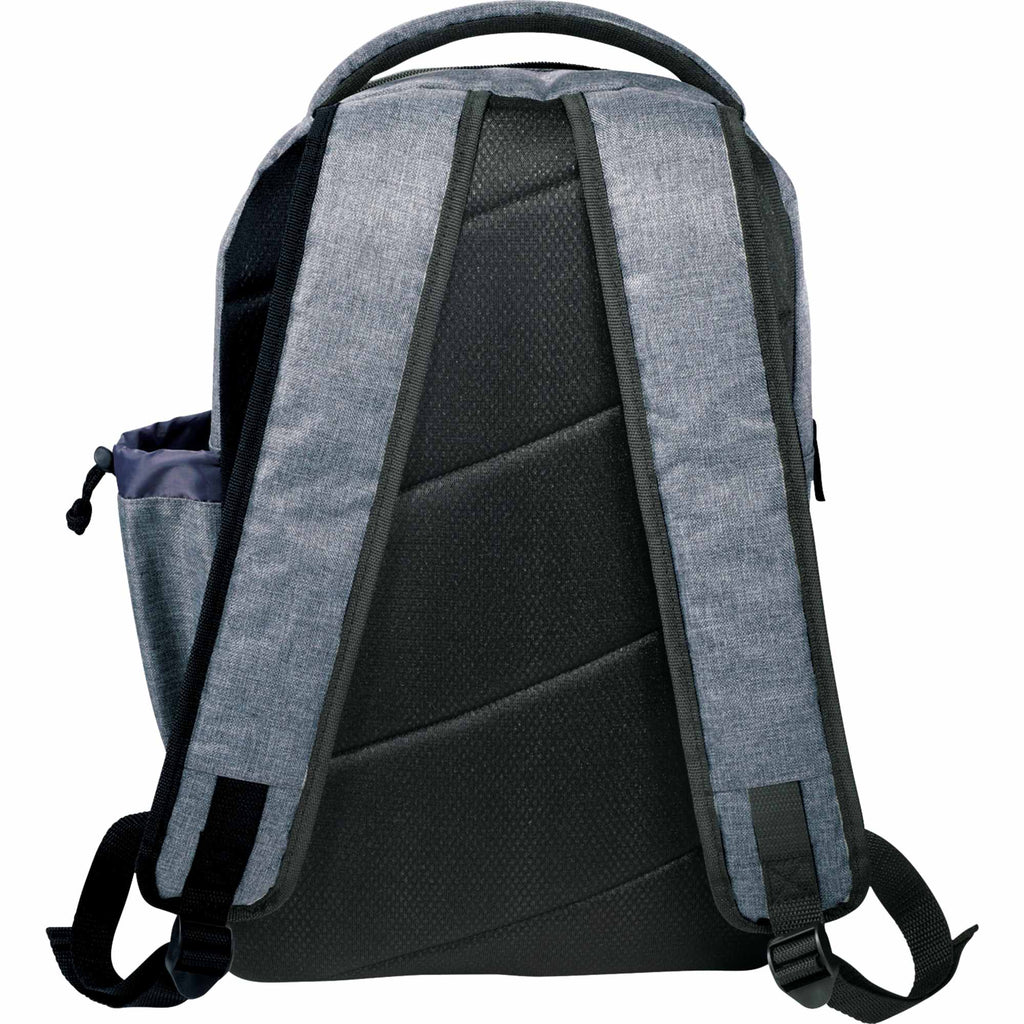 Graphite Slim Laptop Backpack, 15.6 Inch Embroidery - Charcoal - Back