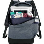 Graphite Slim Laptop Backpack, 15.6 Inch Embroidery - Charcoal - Front 3