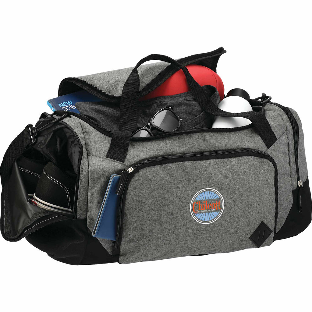 Graphite Weekender Duffel Bag with Shoe Pocket, 21 Inches Transfer - Charcoal - Right Angle 2