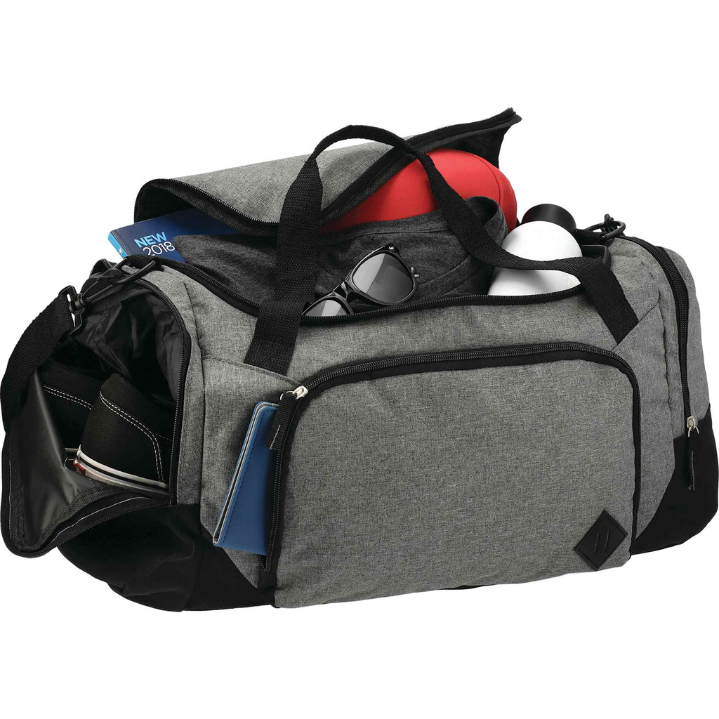 Graphite Weekender Duffel Bag with Shoe Pocket, 21 Inches Transfer - Charcoal - Right Angle 3