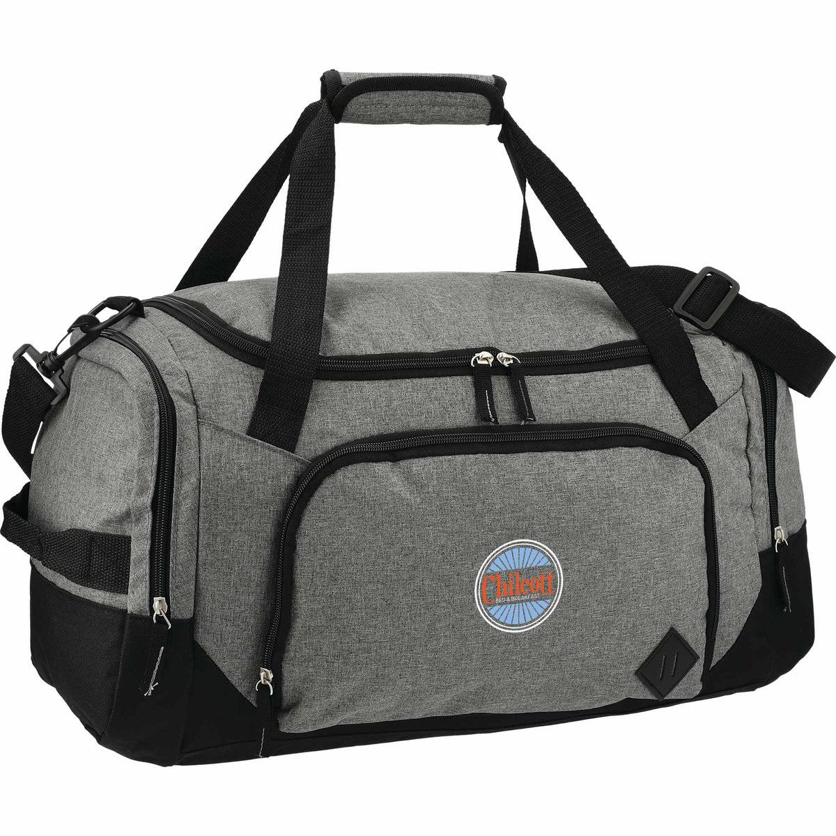 Graphite Weekender Duffel Bag with Shoe Pocket, 21 Inches Transfer - Charcoal - Right Angle