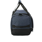 Graphite Weekender Duffel Bag with Shoe Pocket, 21 Inches Transfer - Navy - Left Side