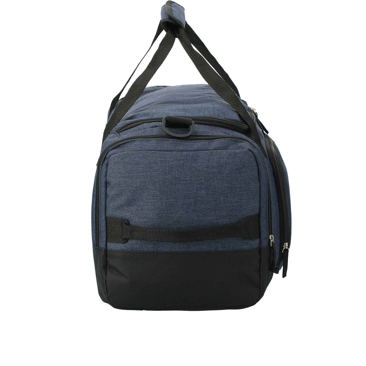 Graphite Weekender Duffel Bag with Shoe Pocket, 21 Inches Transfer - Navy - Left Side