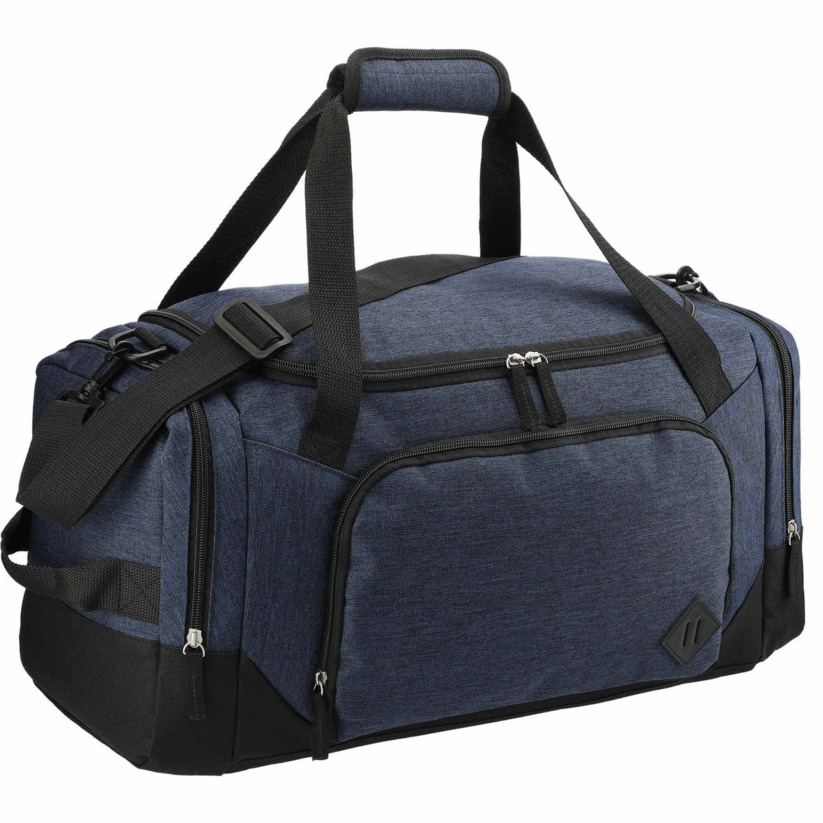 Graphite Weekender Duffel Bag with Shoe Pocket, 21 Inches Transfer - Navy - Right Angle 2