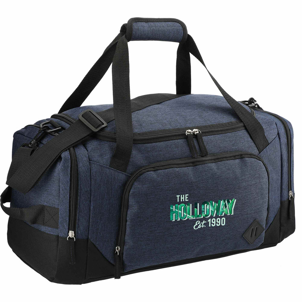 Graphite Weekender Duffel Bag with Shoe Pocket, 21 Inches Transfer - Navy - Right Angle