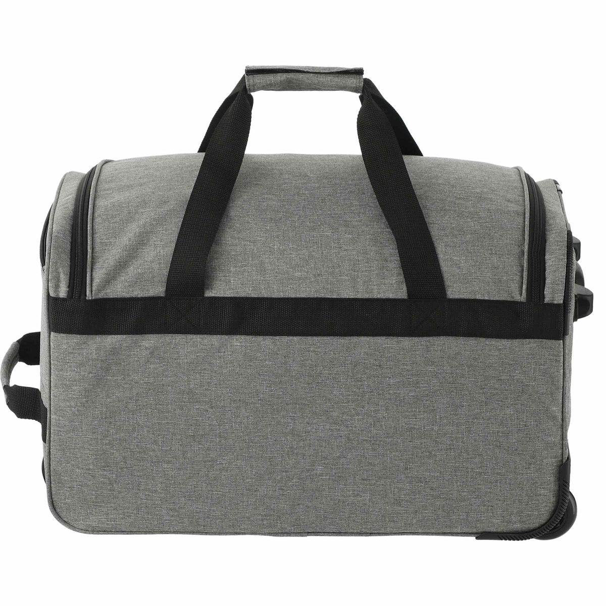 Graphite Wheeled Duffel Bag in Recycled PET Embroidery - Graphite - Back