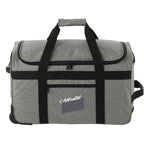 Graphite Wheeled Duffel Bag in Recycled PET Embroidery - Graphite - Front