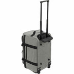 Graphite Wheeled Duffel Bag in Recycled PET Embroidery - Graphite - Left Angle 4