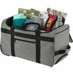Graphite Wheeled Duffel Bag in Recycled PET Embroidery - Graphite - Left Angle 5