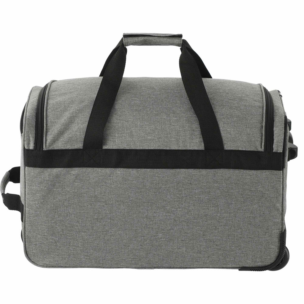 Graphite Wheeled Duffel Bag in Recycled PET Transfer - Graphite - Back