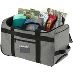 Graphite Wheeled Duffel Bag in Recycled PET Transfer - Graphite - Left Angle 2