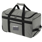 Graphite Wheeled Duffel Bag in Recycled PET Transfer - Graphite - Left Angle