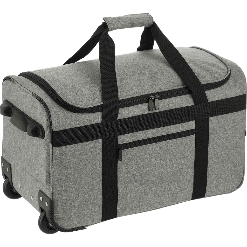 Graphite Wheeled Duffel Bag in Recycled PET Transfer - Graphite - Right Angle 2