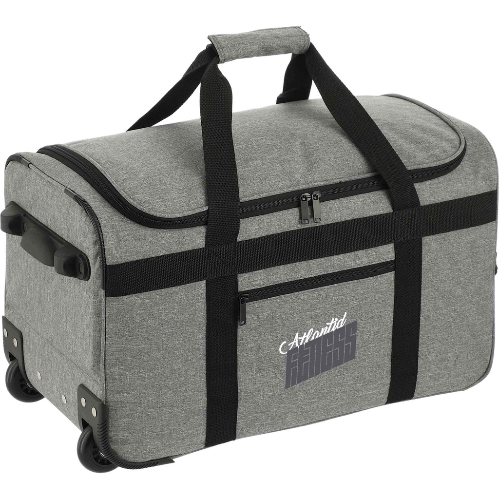 Graphite Wheeled Duffel Bag in Recycled PET Transfer - Graphite - Right Angle