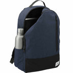 Grayley Laptop Backpack with Vertical Zip Pocket, 15 Inch Transfer - Navy - Propped 2