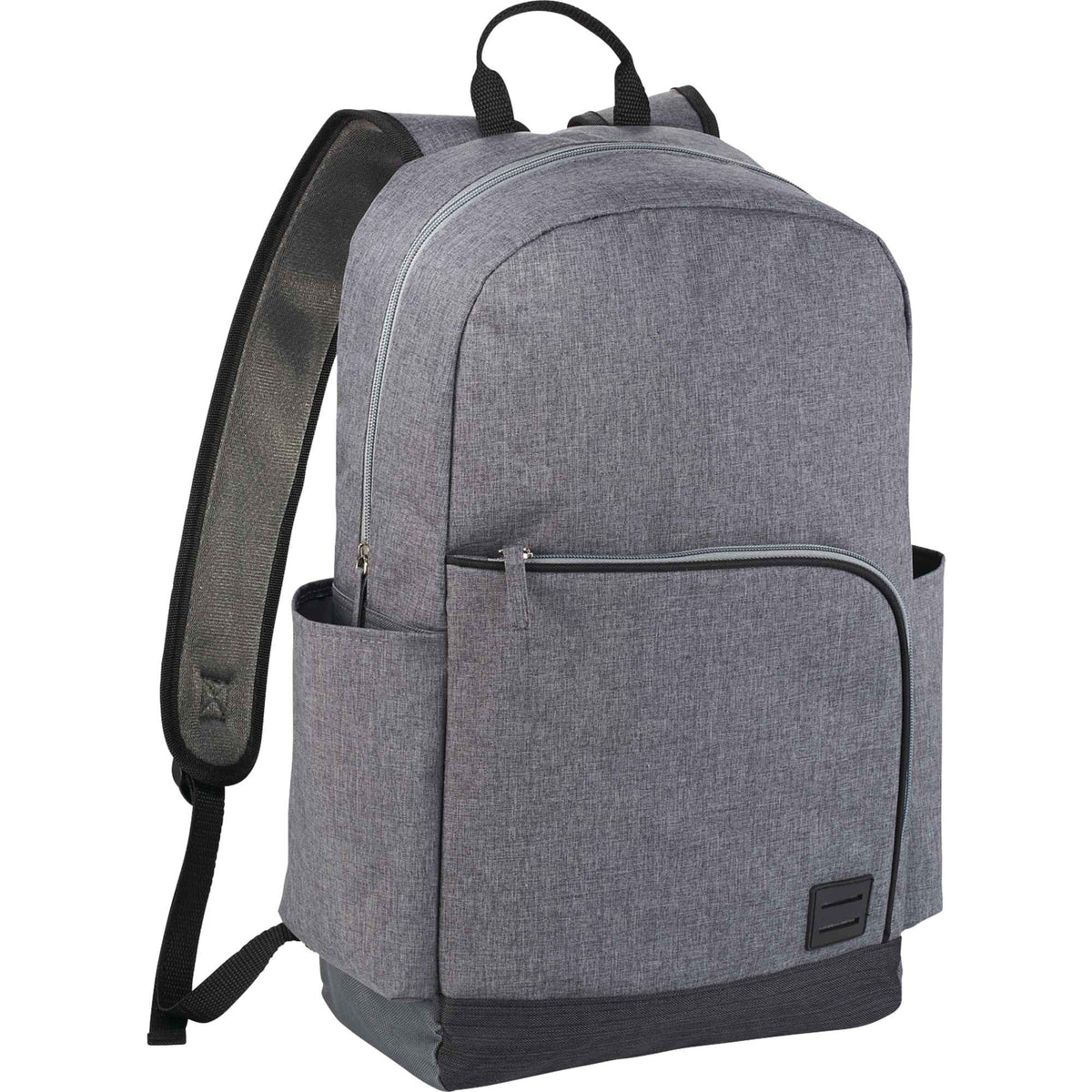 Grayson Laptop Backpack in 600D Polyester, 15 Inch Embroidery - Gray - Photo 3