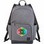 Grayson Laptop Backpack in 600D Polyester, 15 Inch Transfer - Gray - Front