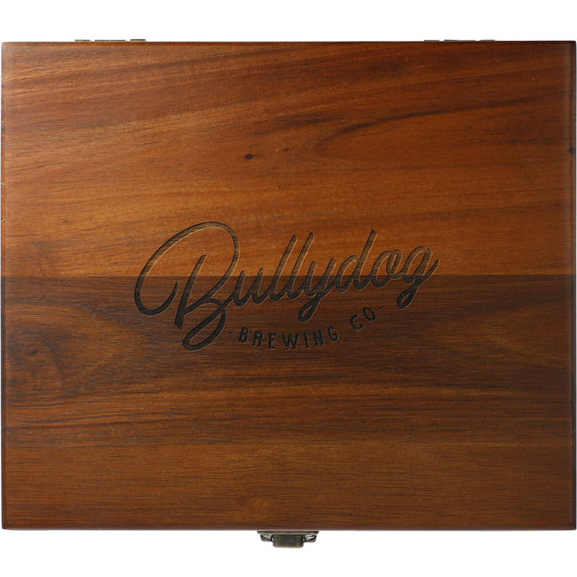 Graze Wine Tool Set in Acacia Wood Case, 5 Pieces Laser Engraving