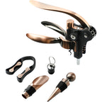 Graze Wine Tool Set in Acacia Wood Case, 5 Pieces - Wood - Left Angle