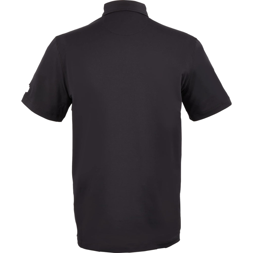 Greatness Wins Athletic Tech Polo for Men Embroidery - GW Black - Back