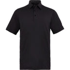 Greatness Wins Athletic Tech Polo for Men Embroidery - GW Black - Front