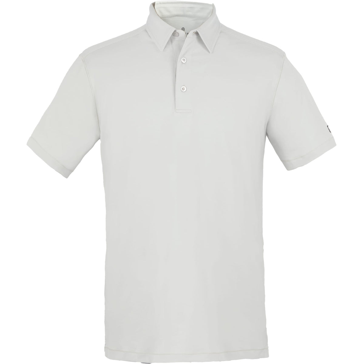 Greatness Wins Athletic Tech Polo for Men Embroidery - GW White - Front