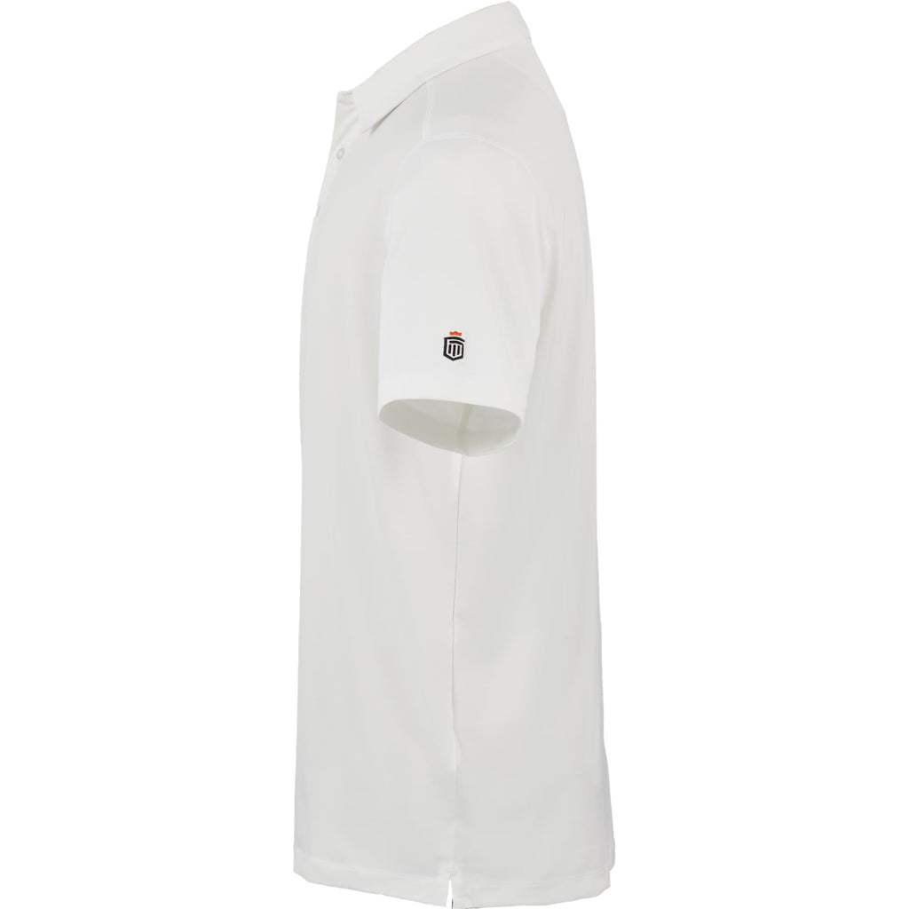 Greatness Wins Athletic Tech Polo for Men Embroidery - GW White - Left Side