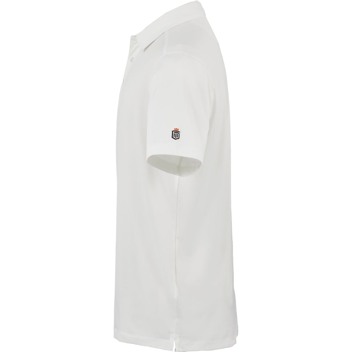 Greatness Wins Athletic Tech Polo for Men Embroidery - GW White - Left Side