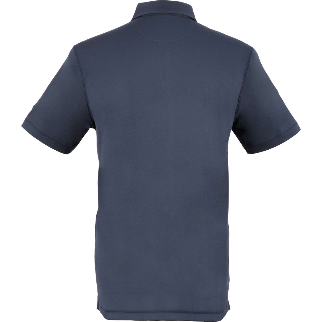 Greatness Wins Athletic Tech Polo for Men Laser Engraving - GW Navy - Back