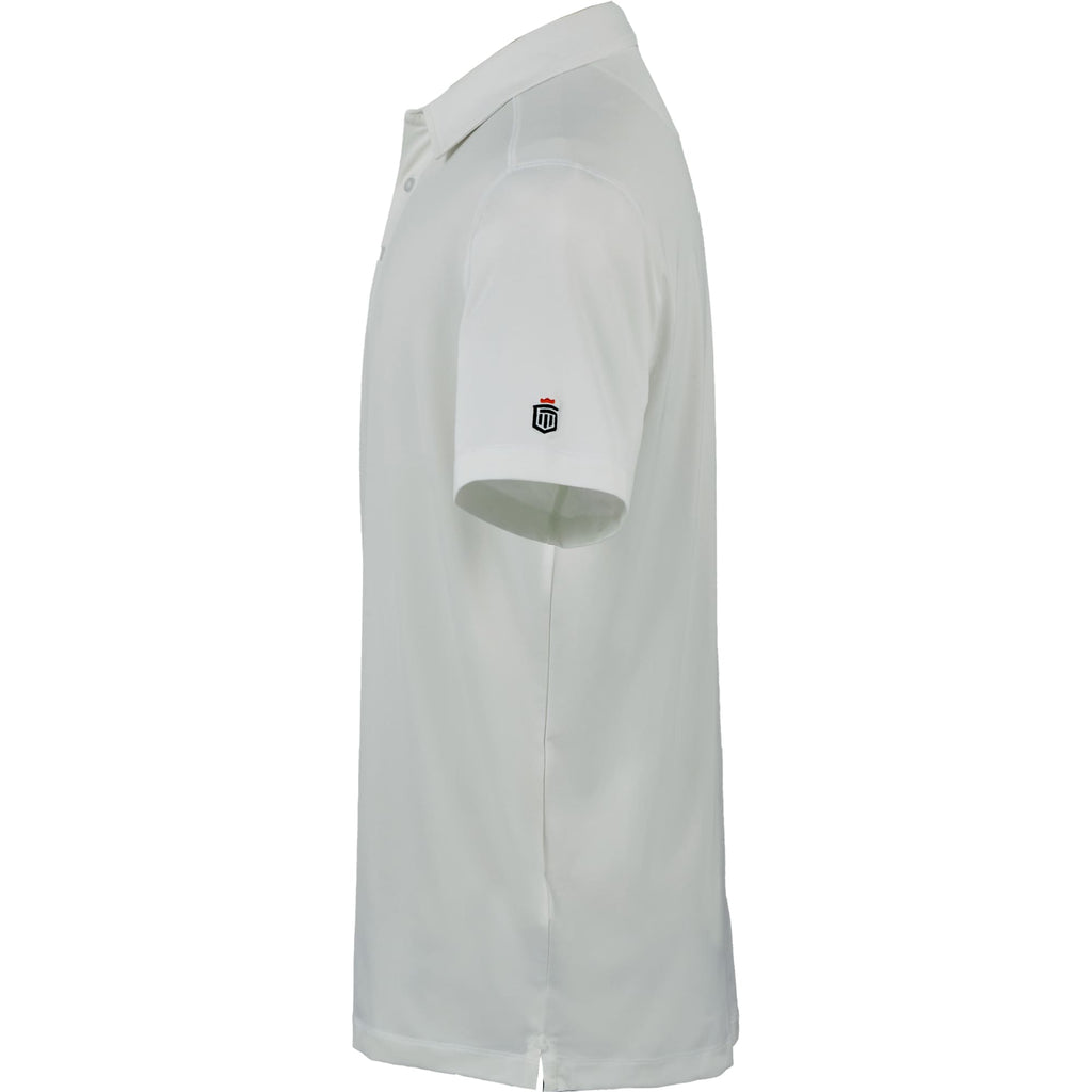 Greatness Wins Athletic Tech Polo for Men Transfer - Ash Gray - Left Side