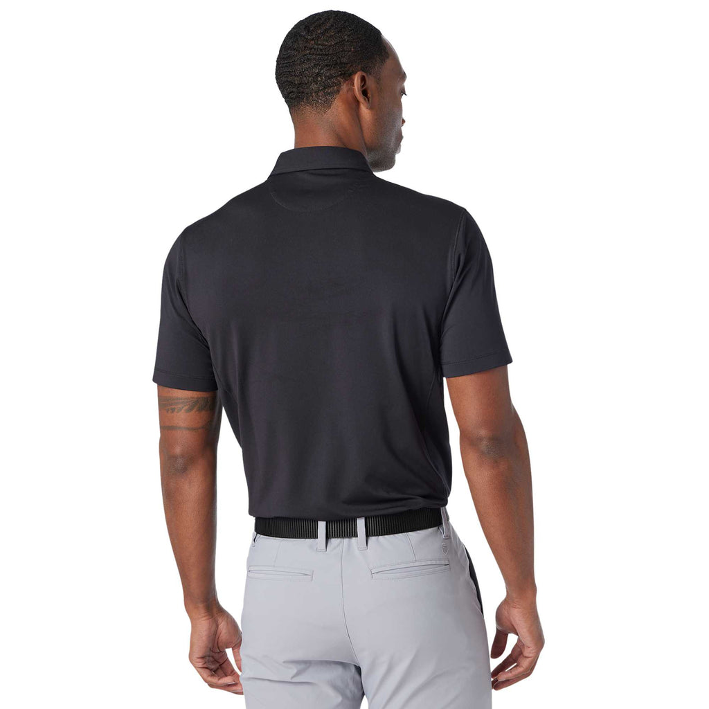 Greatness Wins Athletic Tech Polo for Men Transfer - GW Black - Back 2