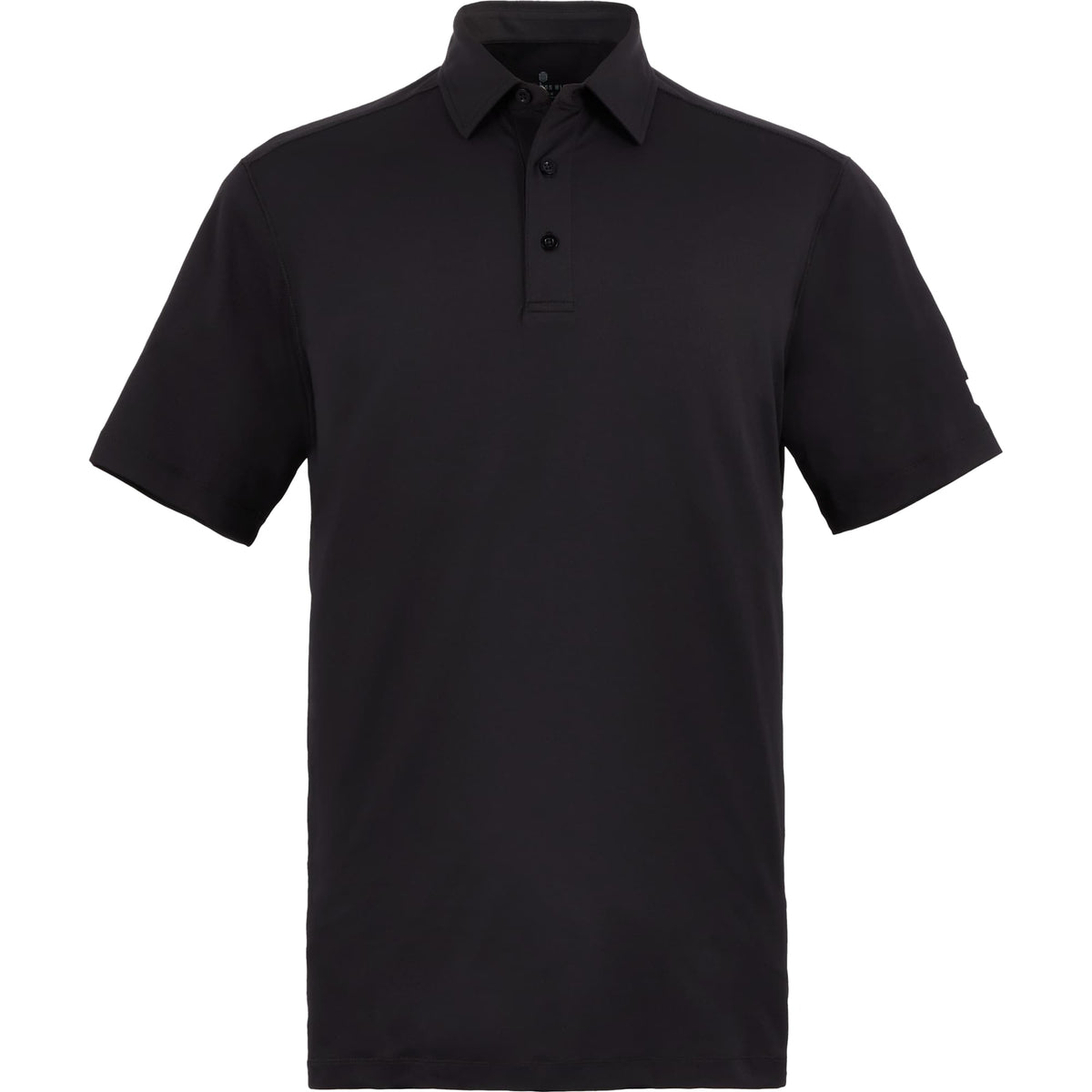 Greatness Wins Athletic Tech Polo for Men Transfer - GW Black - Front