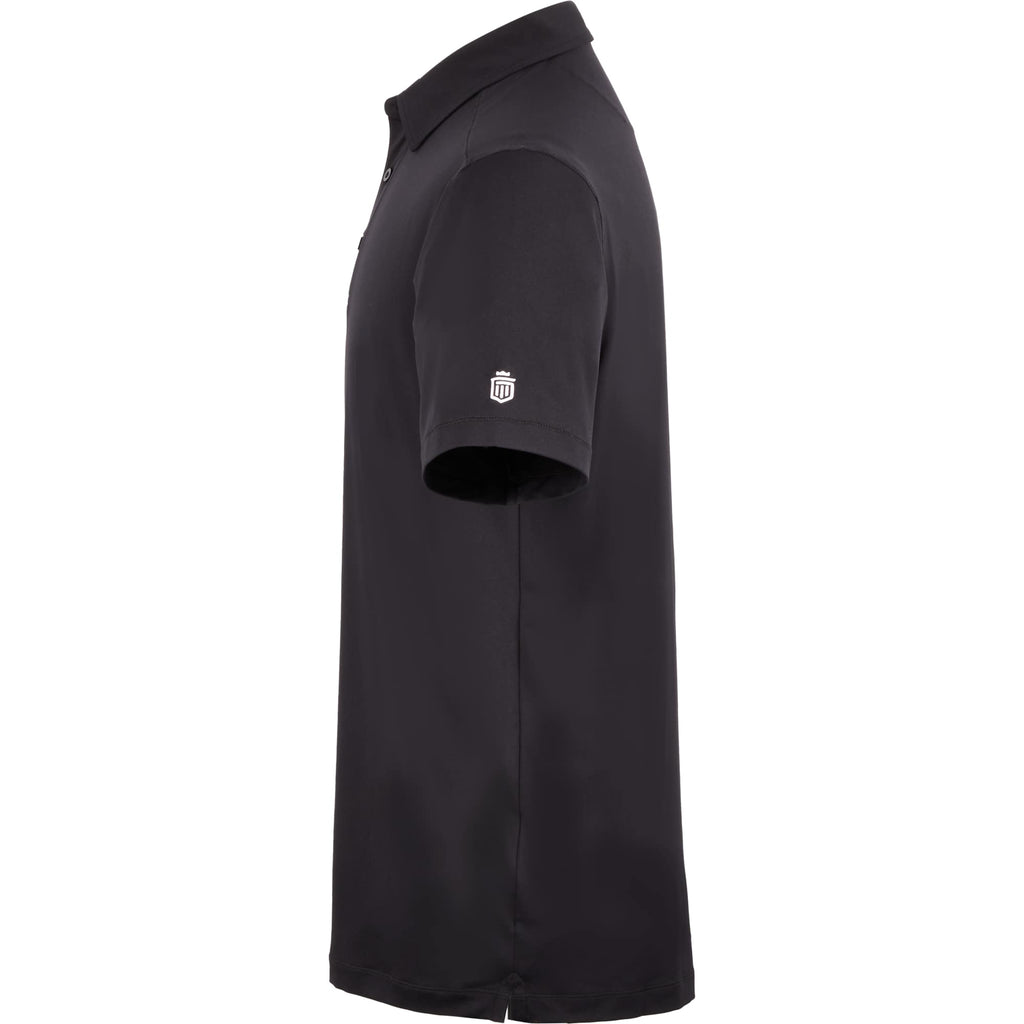 Greatness Wins Athletic Tech Polo for Men Transfer - GW Black - Left Side