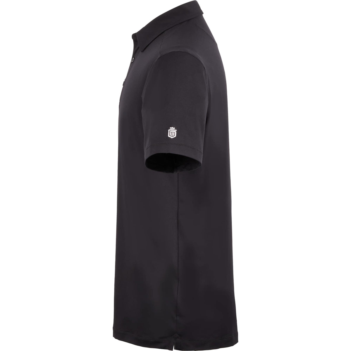 Greatness Wins Athletic Tech Polo for Men Transfer - GW Black - Left Side