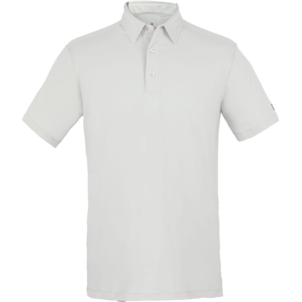 Greatness Wins Athletic Tech Polo for Men Transfer - GW White - Front