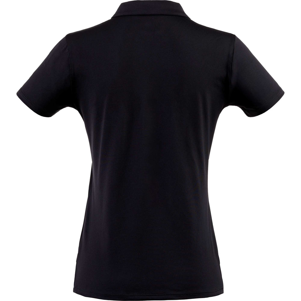 Greatness Wins Athletic Tech Polo for Women Embroidery - GW Black - Back