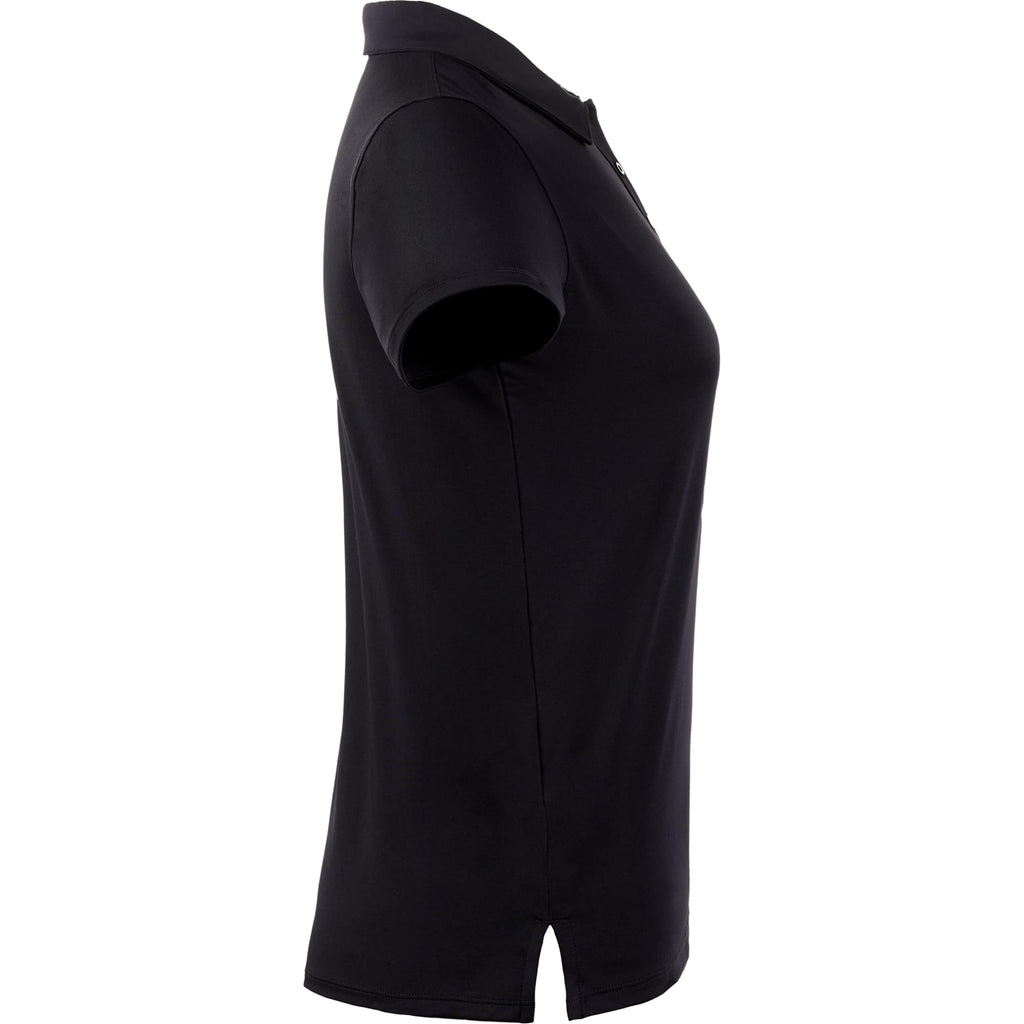 Greatness Wins Athletic Tech Polo for Women Laser Engraving - GW Black - Right Side