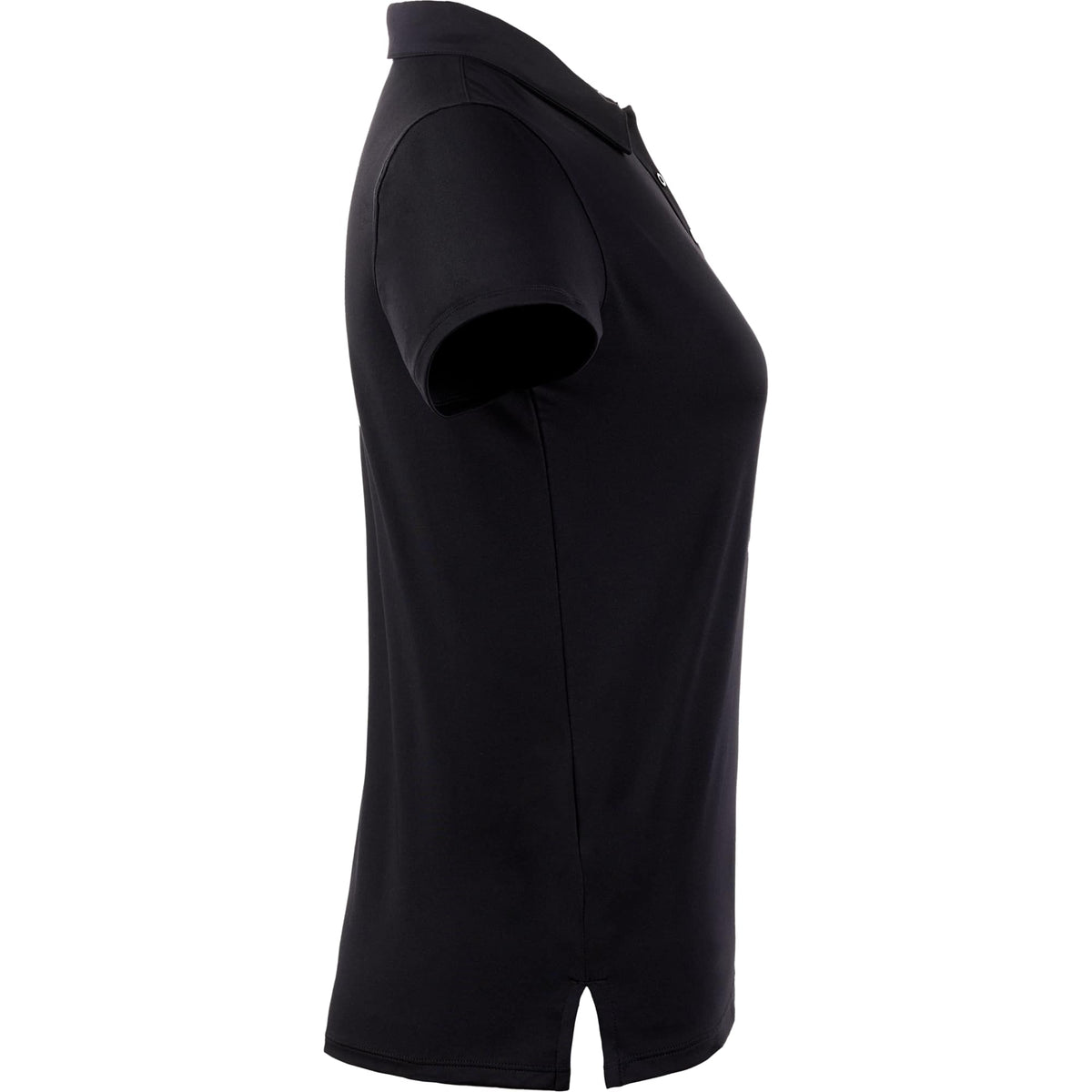 Greatness Wins Athletic Tech Polo for Women Laser Engraving - GW Black - Right Side