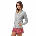 Greatness Wins Core Tech Full Zip for Women Transfer - Ash Gray Heather - Front 2