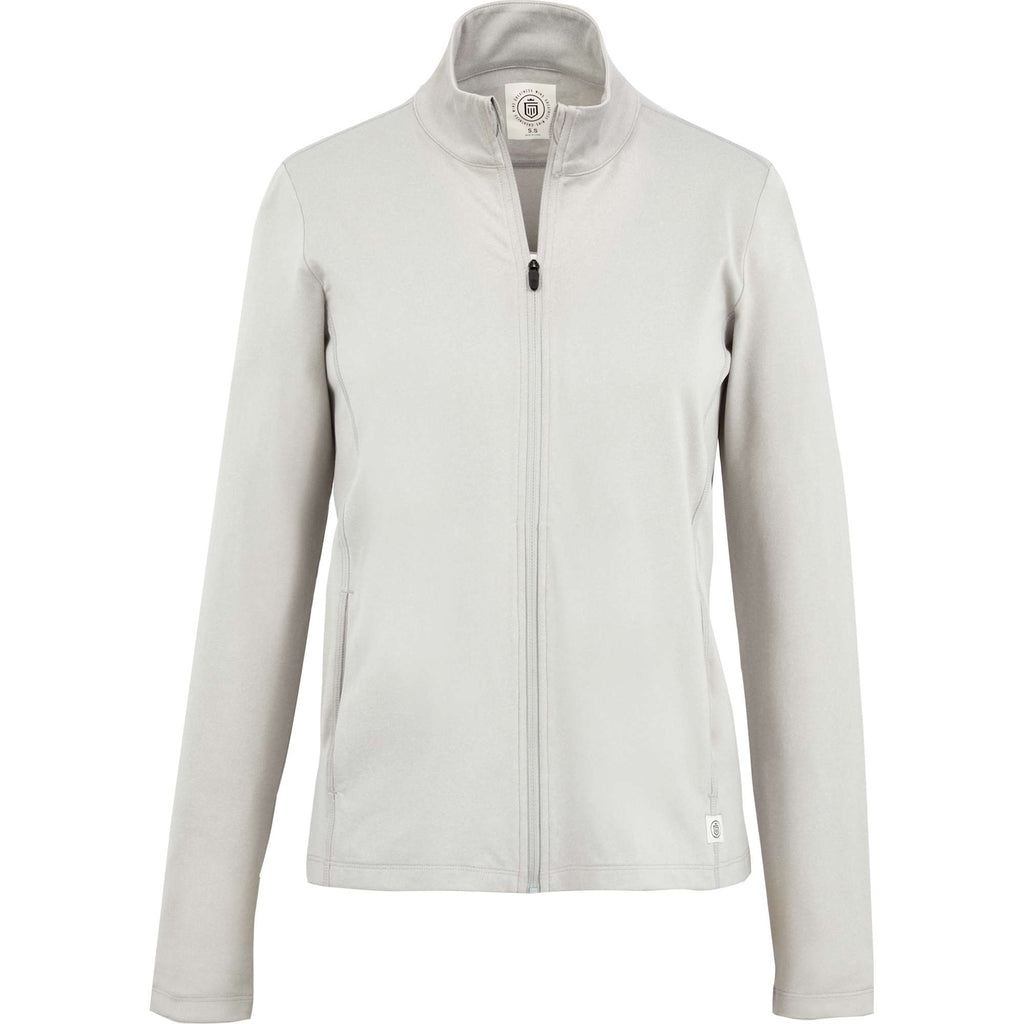 Greatness Wins Core Tech Full Zip for Women Transfer - Ash Gray Heather - Front