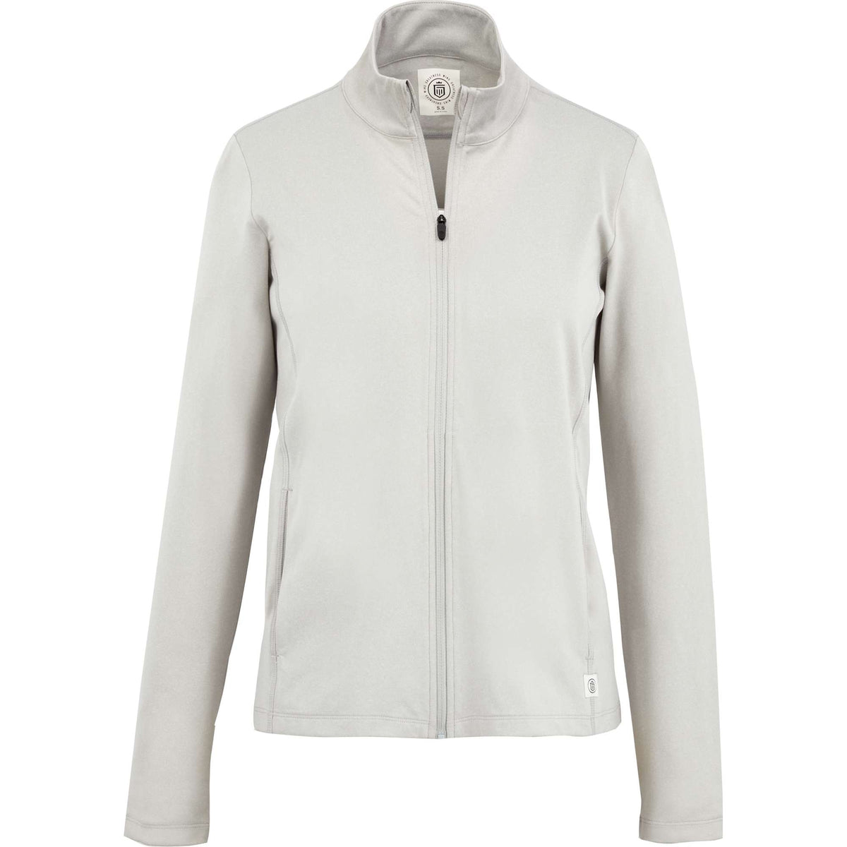 Greatness Wins Core Tech Full Zip for Women Transfer - Ash Gray Heather - Front