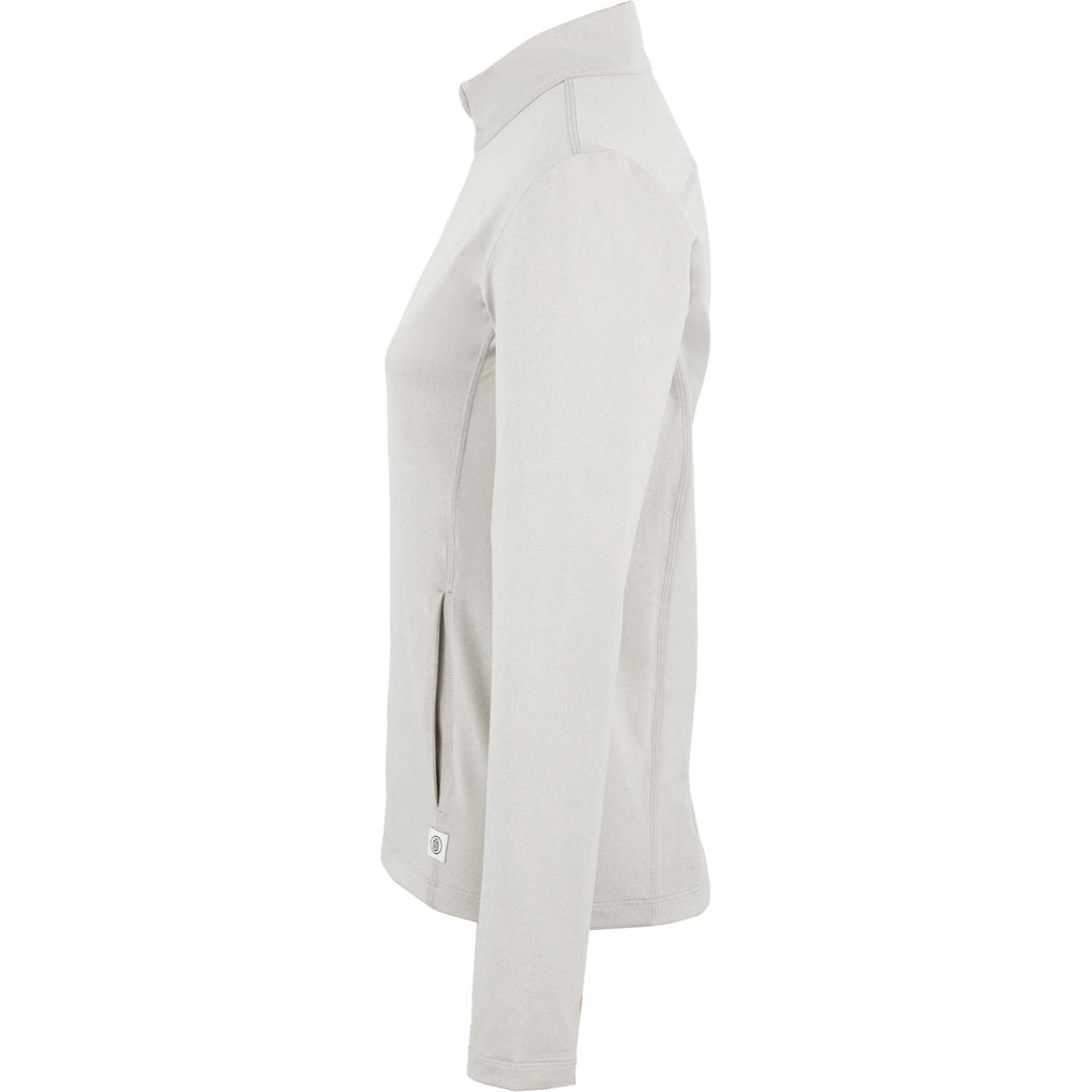 Greatness Wins Core Tech Full Zip for Women Transfer - Ash Gray Heather - Left Side