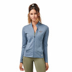 Greatness Wins Core Tech Full Zip for Women Transfer - Superior Blue Heather - Front 2